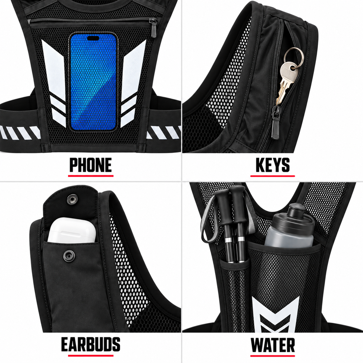 Hands-Free Reflective Running Vest