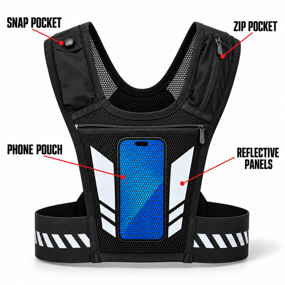 Hands-Free Reflective Running Vest